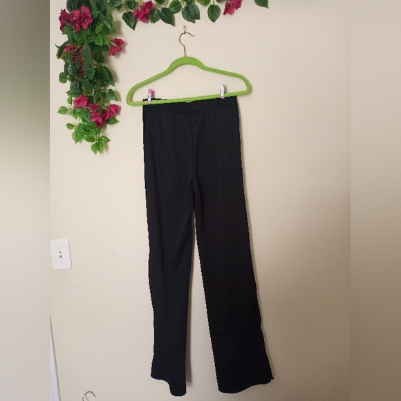 Snappable Black Track Pants with White Stripes Sz M - Picture 4 of 4